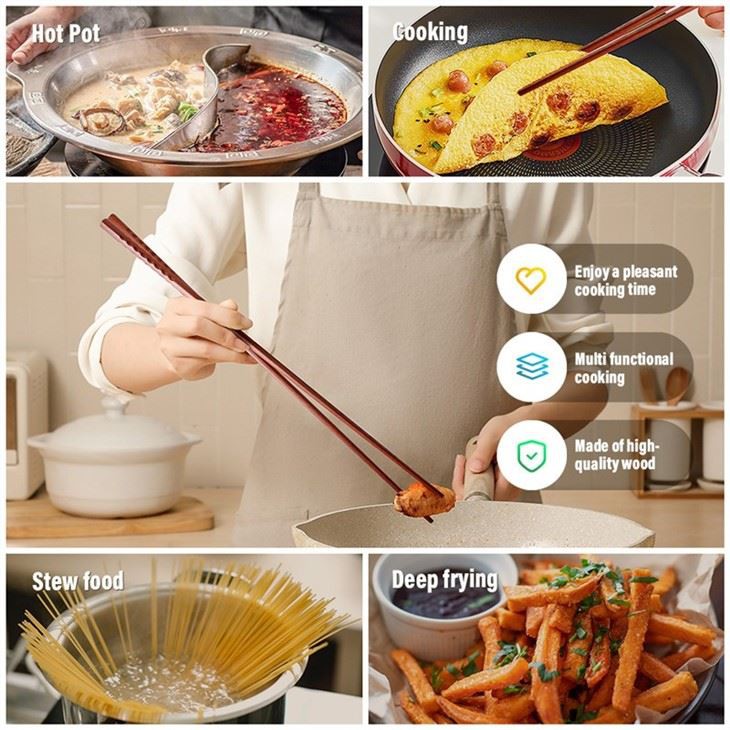 Extra Long Wooden Kitchen Frying Chopstick (4)