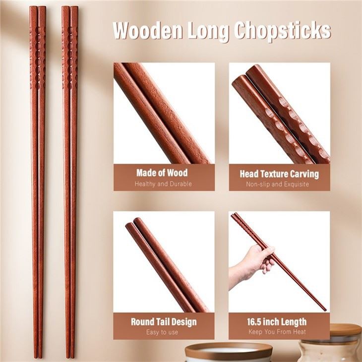 Extra Long Wooden Kitchen Frying Chopstick (5)